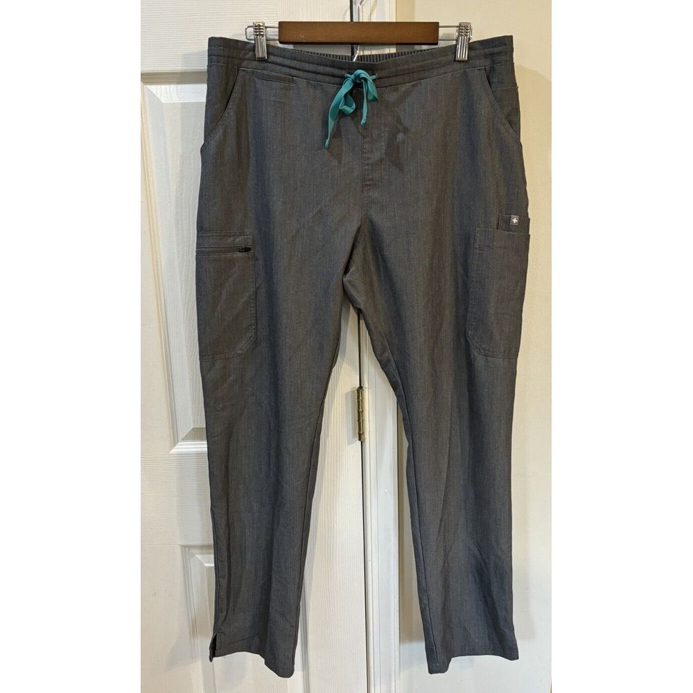 Figs Technical Collection Women's Size Large YOLA Skinny Scrub Pants in Graphite